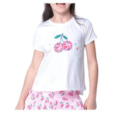 Girls' Disco Cherry Short Sleeve Tennis Top Mulberry-Apparel-Lucky In Love-T316-62E955F25-Tennis Express