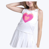 Girls' Glow Set Tennis Tank White-Apparel-Lucky In Love-T317-36G110-1-Tennis Express