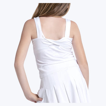 Girls' Glow Set Tennis Tank White-Apparel-Lucky In Love-T317-36G110-3-Tennis Express