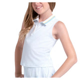 Girls' Lanes Of Fun Polo Tennis Tank White,Apparel,Lucky In Love,,,Tennis Express,T319-40G110-6