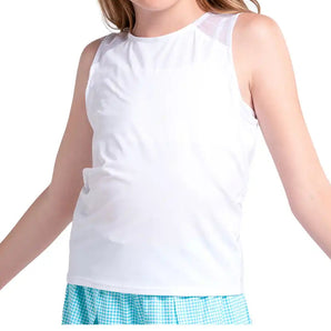 Girls' Tie Break Tennis Tank,Apparel,Lucky In Love,White,2XS,Tennis Express,T320-110-3_abd6aad3-1f8f-4a83-a6eb-7349cdc93cc8