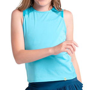 Girls' Tie Break Tennis Tank,Apparel,Lucky In Love,447 Parrot,2XS,Tennis Express,T320-447