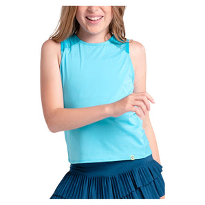 Girls' Tie Break Tennis Tank,Apparel,Lucky In Love,447 Parrot,2XS,Tennis Express,T320-447
