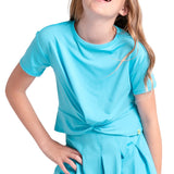 Girls' Peek-A-Bow Short Sleeve Tennis Top Parrot,Apparel,Lucky In Love,,,Tennis Express,T321-447-2