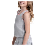 Girls' Chill Play Tennis Tank Heather Grey-Apparel-Lucky In Love-T323-080S26-1-Tennis Express