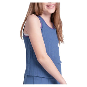 Girls' Chill Play Tennis Tank Steel Blue,Apparel,Lucky In Love,,,Tennis Express,T323-445-1