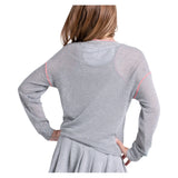 Girls' Chill Day Long Sleeve Tennis Top Heather Grey-Apparel-Lucky In Love-T324-77E080S26-2-Tennis Express