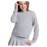 Girls' Chill Day Long Sleeve Tennis Top Heather Grey-Apparel-Lucky In Love-T324-77E080S26-708196Tennis Express