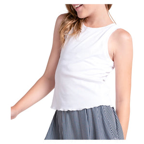 Girls' Flutterline Tennis Tank-Apparel-Lucky In Love-T325-110-2-Tennis Express