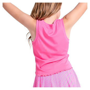 Girls' Flutterline Tennis Tank Taffy-Apparel-Lucky In Love-T325-695-1-Tennis Express