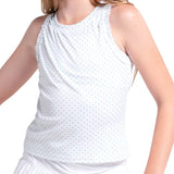 Girls' Poppy Dot Tennis Tank-Apparel-Lucky In Love-T326-48G447-Tennis Express