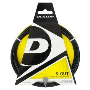S-Gut 16G Black Tennis String-Strings-Dunlop-T624665SET-Tennis Express
