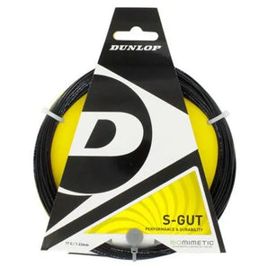 S-Gut 17G Black Tennis String-Strings-Dunlop-T624666SET-Tennis Express