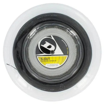 S-Gut 16G Black Reel Tennis String-Strings-Dunlop-T624667R-Tennis Express
