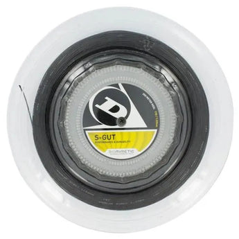 S-Gut 17G Black Reel Tennis String-Strings-Dunlop-T624668R-Tennis Express