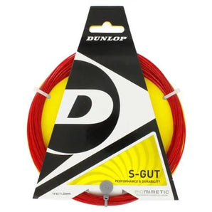 Red - S-Gut 17G Red Tennis String-Strings-Dunlop-T624670SET-Tennis Express