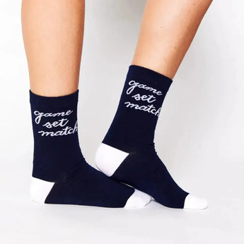Women's Tennis Crew Socks-Socks-Ame and Lulu-TCS-S25-GSM2-Tennis Express