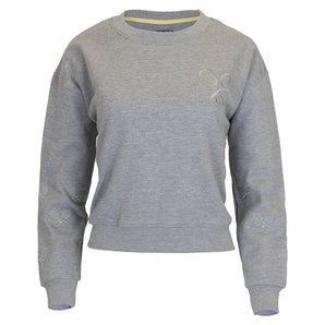 Women's The Sleeves Tennis Sweatshirt Grey-Apparel-CourtLife-TEN-RAC-GRY-F24-Tennis Express