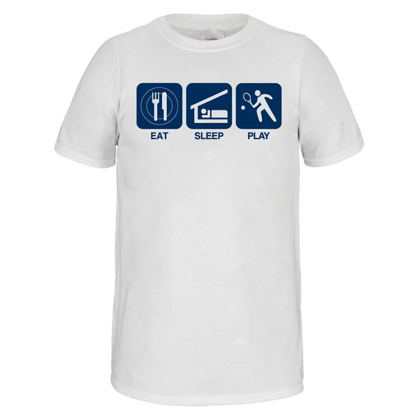 Eat Sleep Play Tennis Performance Tee White-Apparel-TENNIS EXPRESS-TEPLAYBL-1.1-250498Tennis Express