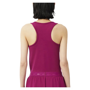 Women's Essentials Tennis Training Tank Rubine Red, Lacoste, Tennis Express, TF0160-JBDF26-2