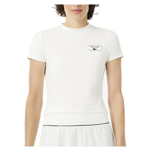 Women's Heritage Tennis Tee Flour, Lacoste, Tennis Express, TF6801-70VF26-1