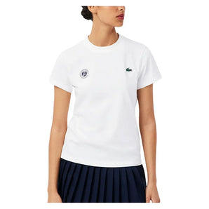 Women's Roland Garros Tennis T-Shirt,Apparel,Lacoste,,,Tennis Express,TF8310-001-3