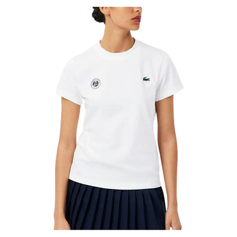 Women's Roland Garros Tennis T-Shirt,Apparel,Lacoste,,,Tennis Express,TF8310-001-3