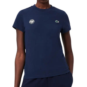 Women's Roland Garros Tennis T-Shirt,Apparel,Lacoste,,,Tennis Express,TF8310-166-3
