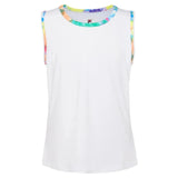Girls' Full Back Tennis Tank White and Tie Dye-Apparel-Fila-TG018396-103BF20-1-Tennis Express