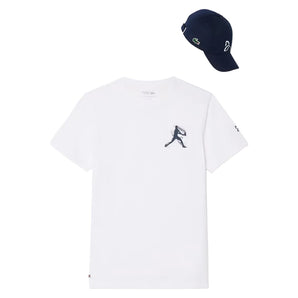 Men's Novak Djokovic Fan Tennis Capsule,Apparel,Lacoste,001 White,S,Tennis Express,TH1044-BF26-001-1
