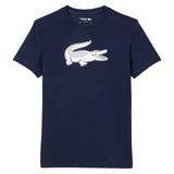 Men's Poly/Cotton Big Croc Tennis Tee-Apparel-Lacoste-TH2042-B-525-4-Tennis Express