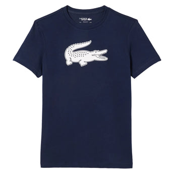 Men's Poly/Cotton Big Croc Tennis Tee-Apparel-Lacoste-TH2042-B-525-4-Tennis Express
