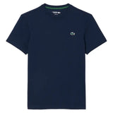 Men's Core Performance Tennis Training Graphic Tee,Apparel,Lacoste,525 Navy Blue/White,S,Tennis Express,TH6655-F26-525-1
