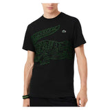Men's Core Performance Padel Training Graphic Tee Black and Fluo Green,Apparel,Lacoste,,,Tennis Express,TH6682-XWRF26-3