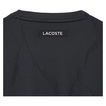 Men's Players Tennis Tee Black, Lacoste, Black, Tennis Express, TH6720-031F26-BLACK-2