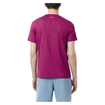 Men's Players Tennis Tee, Lacoste, JBD Rubine Red, Tennis Express, TH6720-F26-JBD-RUBINE-RED-2