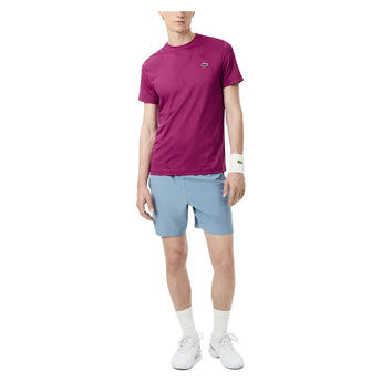 Men's Players Tennis Tee, Lacoste, JBD Rubine Red, Tennis Express, TH6720-F26-JBD-RUBINE-RED-3