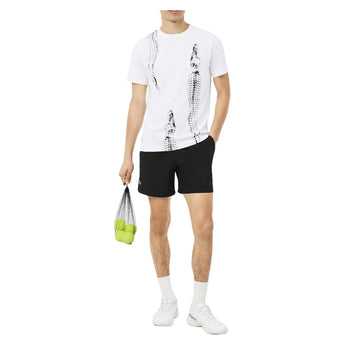 Men's Daniil Medvedev Tennis Tee White, Lacoste, Tennis Express, TH6753-001F26-5