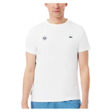 Men's Roland Garros Classic Tennis T-Shirt,Apparel,Lacoste,001 White,S,Tennis Express,TH8309-100