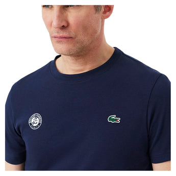 Men's Roland Garros Classic Tennis T-Shirt,Apparel,Lacoste,,,Tennis Express,TH8309-166-2