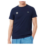 Men's Roland Garros Classic Tennis T-Shirt,Apparel,Lacoste,166 Navy,S,Tennis Express,TH8309-166