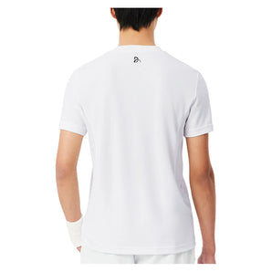 Men's Novak Djokovic Tennis T-Shirt White-Apparel-Lacoste-TH9973-001-1-Tennis Express