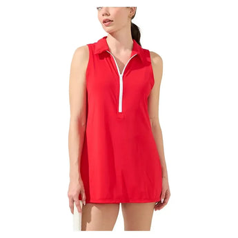 Women's The Hampton Tennis Dress-Apparel-Bobbe-THD-U25-Red-Tennis Express
