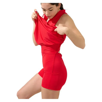Women's The Hampton Tennis Dress-Apparel-Bobbe-THD-U25-Red2-Tennis Express
