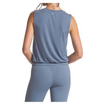Women's Bubble Hem Muscle Tennis Tank Indigo-Apparel-Thrive Societe-TK4081048-INDS25-4-Tennis Express