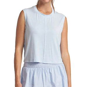 Women's Overlap Back Tennis Top Bay Blue-Apparel-Thrive Societe-TK4082563_BAYBLUE-Tennis Express