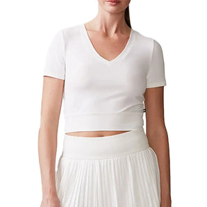 Women's Double-V Crop Tennis Top White-Apparel-Thrive Societe-TK4094120_WHITE-Tennis Express
