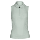 Women's Shirred Zip Polo Tennis Tank-Apparel-Thrive Societe-TK4096120-U25-1-Tennis Express
