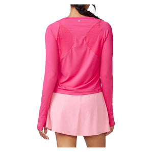 Women's Perforated Long Sleeve Top Solar Pink,Apparel,Thrive Societe,,,Tennis Express,TK4230714-1_4dace0eb-3e61-4cde-a47e-0ede4f7e8deb