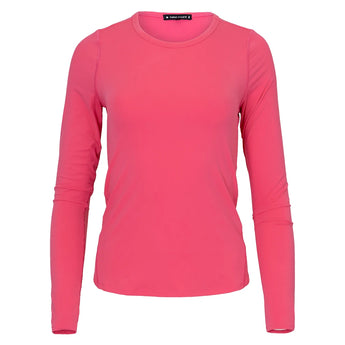 Women's Perforated Long Sleeve Top Solar Pink,Apparel,Thrive Societe,,,Tennis Express,TK4230714